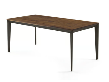 PRIME WOOD FIX - Rectangular table with solid wood top and iron base by Riva 1920 - view 2